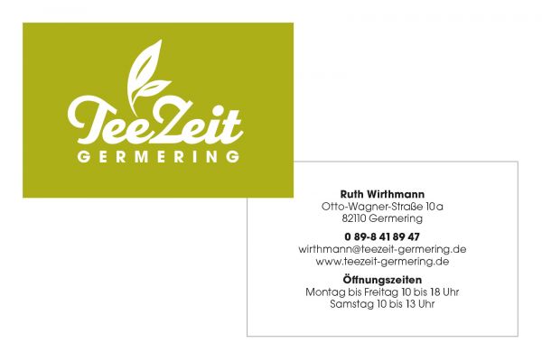 Visitenkarte - Tee-Zeit Germering